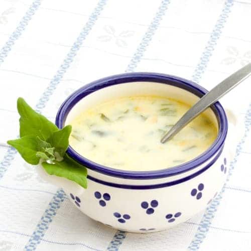 Cuketová polévka se špenátem - vegan a bez lepku