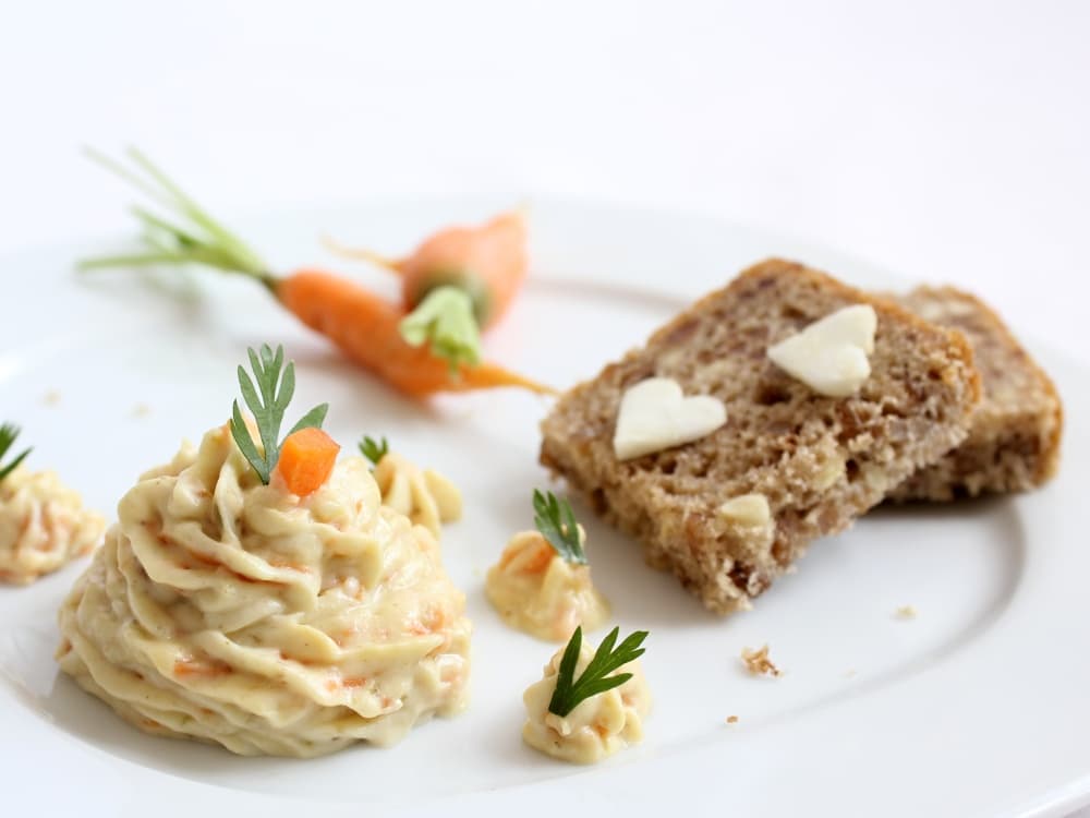 mrkev - pomazánka z mrkve a Hrašky. Bez lepku a vegan