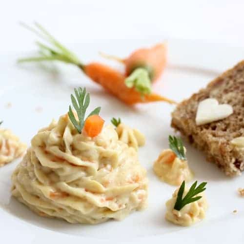 mrkev - pomazánka z mrkve a Hrašky. Bez lepku a vegan