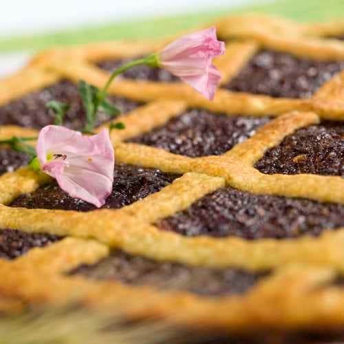 Mřížkový koláč s makovou nádivkou, veganská nádivka bez vajec